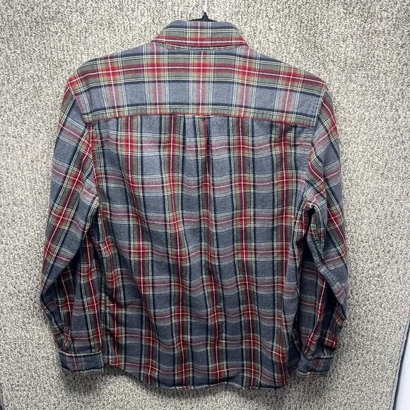 L.L. Bean Slightly Fitted Scotch Flannel Shirt Mens S Multicolor Plaid Cotton - Picture 9 of 11